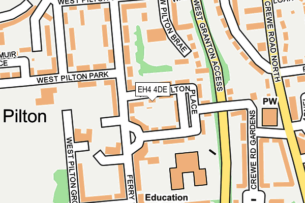 EH4 4DE map - OS OpenMap – Local (Ordnance Survey)