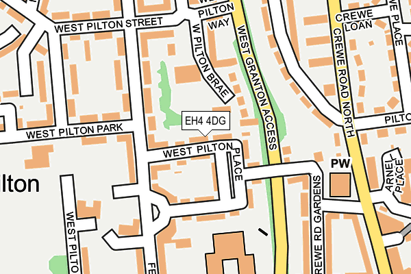 EH4 4DG map - OS OpenMap – Local (Ordnance Survey)