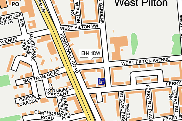 EH4 4DW map - OS OpenMap – Local (Ordnance Survey)