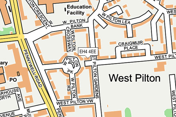 EH4 4EE map - OS OpenMap – Local (Ordnance Survey)