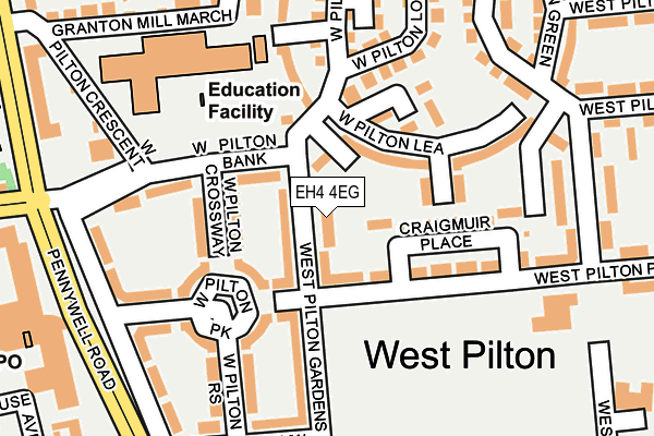 EH4 4EG map - OS OpenMap – Local (Ordnance Survey)