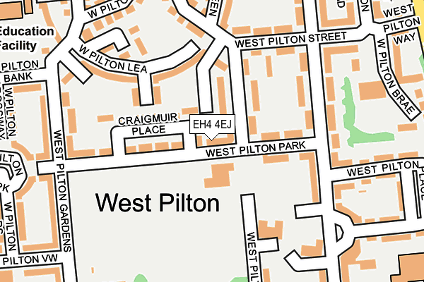 EH4 4EJ map - OS OpenMap – Local (Ordnance Survey)