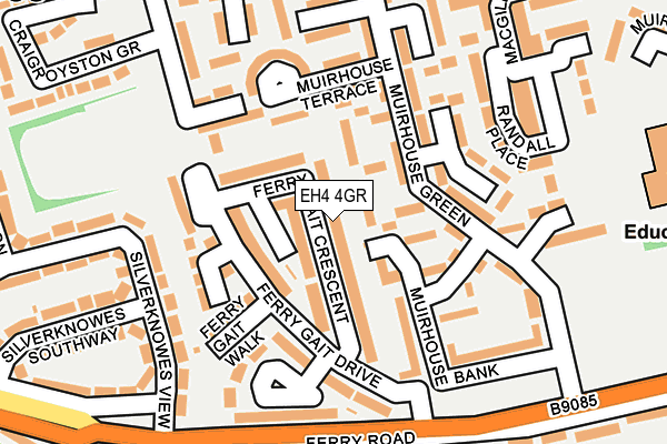 EH4 4GR map - OS OpenMap – Local (Ordnance Survey)