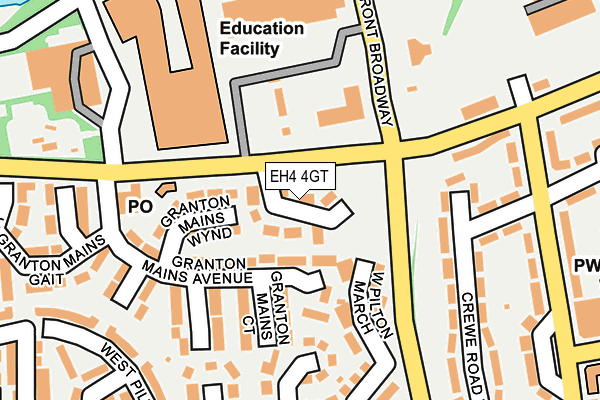 EH4 4GT map - OS OpenMap – Local (Ordnance Survey)