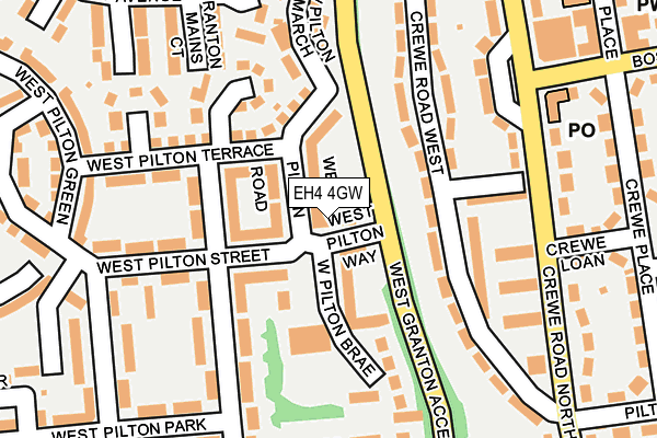 EH4 4GW map - OS OpenMap – Local (Ordnance Survey)