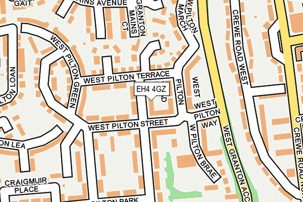 EH4 4GZ map - OS OpenMap – Local (Ordnance Survey)