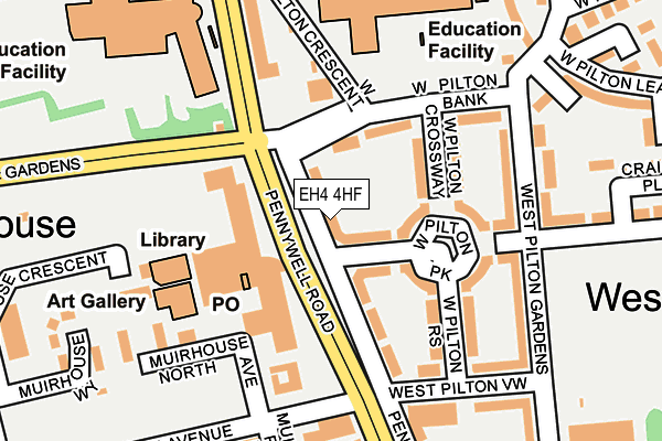 EH4 4HF map - OS OpenMap – Local (Ordnance Survey)