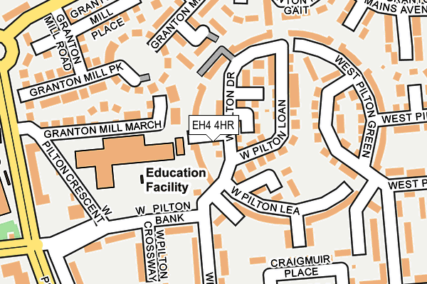 EH4 4HR map - OS OpenMap – Local (Ordnance Survey)