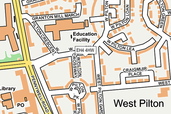 EH4 4HW map - OS OpenMap – Local (Ordnance Survey)