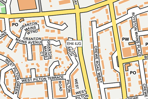 EH4 4JG map - OS OpenMap – Local (Ordnance Survey)