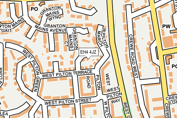 EH4 4JZ map - OS OpenMap – Local (Ordnance Survey)