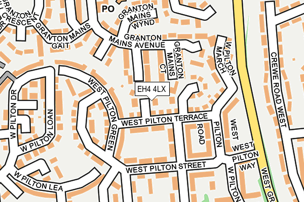 EH4 4LX map - OS OpenMap – Local (Ordnance Survey)