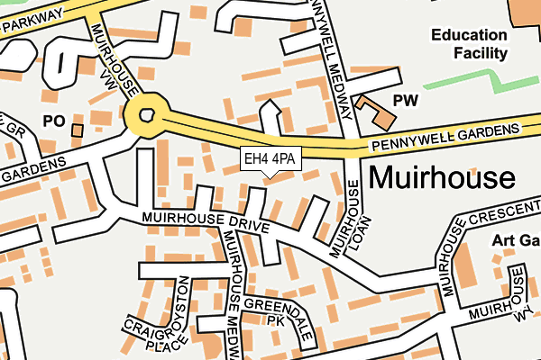 EH4 4PA map - OS OpenMap – Local (Ordnance Survey)