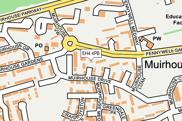 EH4 4PB map - OS OpenMap – Local (Ordnance Survey)