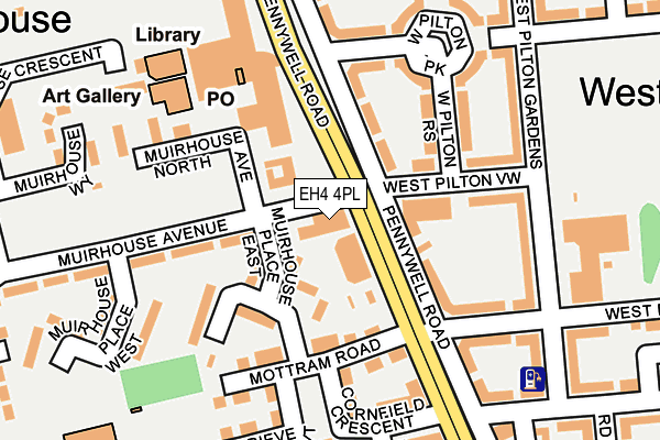 EH4 4PL map - OS OpenMap – Local (Ordnance Survey)