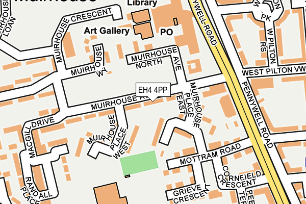 EH4 4PP map - OS OpenMap – Local (Ordnance Survey)