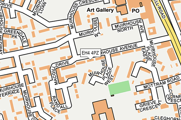 EH4 4PZ map - OS OpenMap – Local (Ordnance Survey)