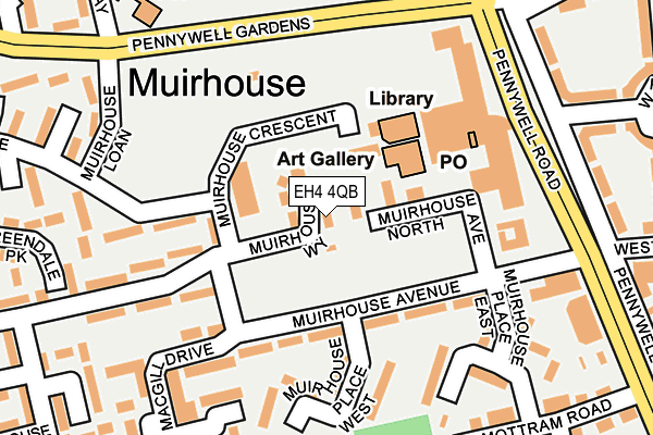 EH4 4QB map - OS OpenMap – Local (Ordnance Survey)