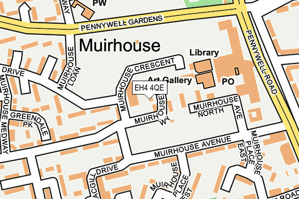 EH4 4QE map - OS OpenMap – Local (Ordnance Survey)