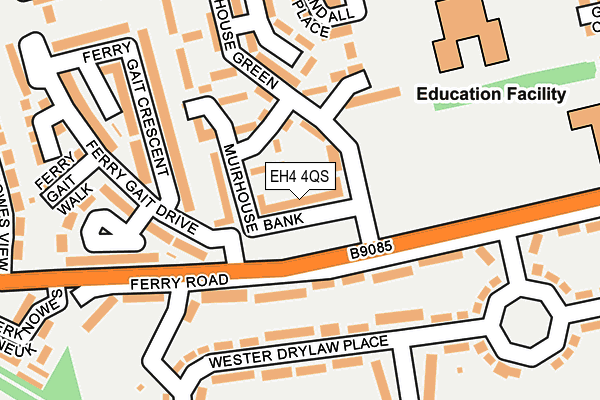 EH4 4QS map - OS OpenMap – Local (Ordnance Survey)