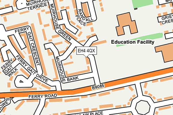 EH4 4QX map - OS OpenMap – Local (Ordnance Survey)