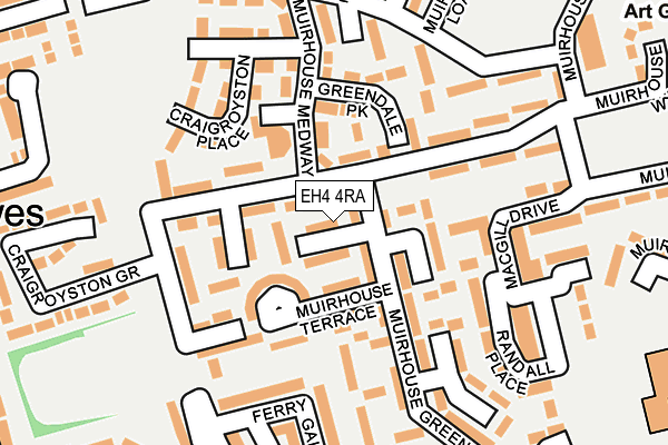 EH4 4RA map - OS OpenMap – Local (Ordnance Survey)