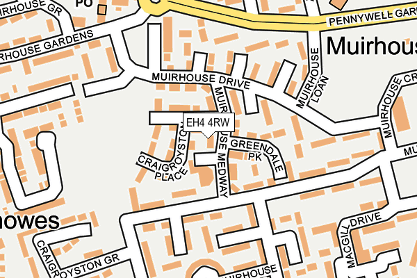 EH4 4RW map - OS OpenMap – Local (Ordnance Survey)