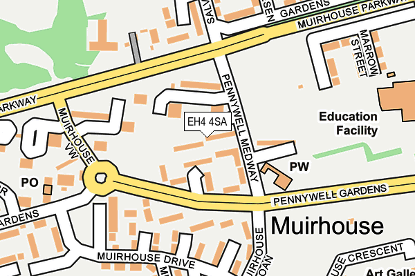 EH4 4SA map - OS OpenMap – Local (Ordnance Survey)