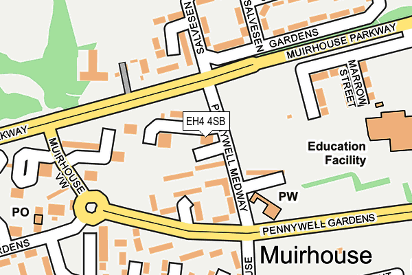 EH4 4SB map - OS OpenMap – Local (Ordnance Survey)