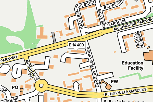 EH4 4SD map - OS OpenMap – Local (Ordnance Survey)