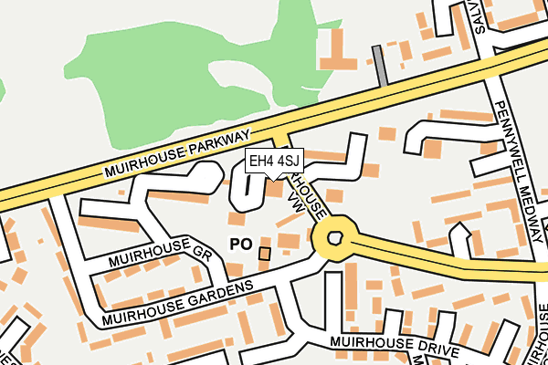 EH4 4SJ map - OS OpenMap – Local (Ordnance Survey)