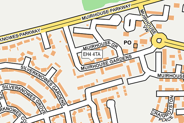 EH4 4TA map - OS OpenMap – Local (Ordnance Survey)