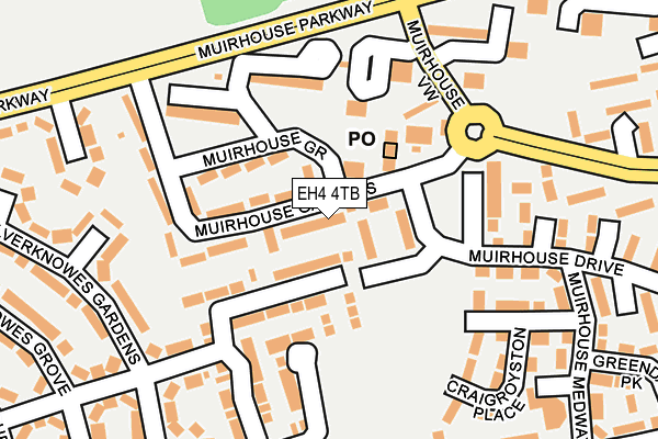 EH4 4TB map - OS OpenMap – Local (Ordnance Survey)