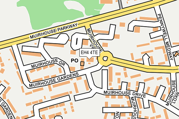 EH4 4TE map - OS OpenMap – Local (Ordnance Survey)