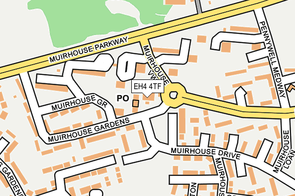 EH4 4TF map - OS OpenMap – Local (Ordnance Survey)