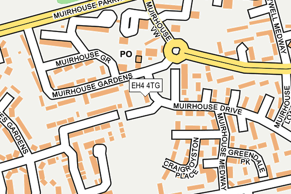 EH4 4TG map - OS OpenMap – Local (Ordnance Survey)