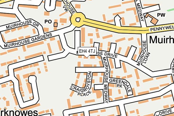 EH4 4TJ map - OS OpenMap – Local (Ordnance Survey)