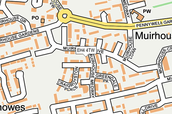 EH4 4TW map - OS OpenMap – Local (Ordnance Survey)