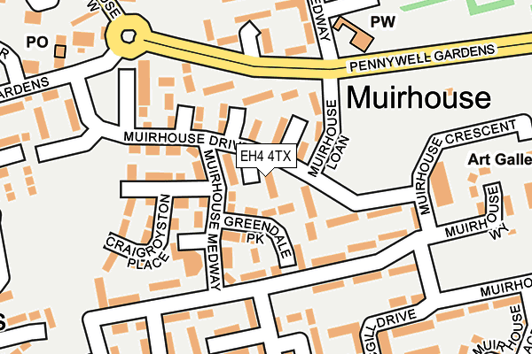 EH4 4TX map - OS OpenMap – Local (Ordnance Survey)