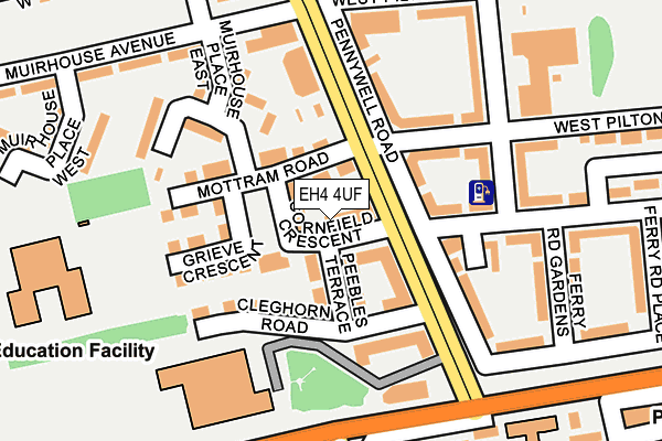 EH4 4UF map - OS OpenMap – Local (Ordnance Survey)