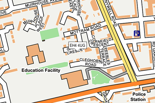 EH4 4UG map - OS OpenMap – Local (Ordnance Survey)