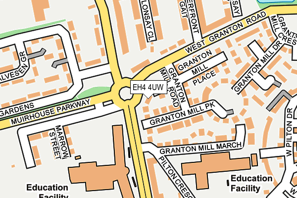 EH4 4UW map - OS OpenMap – Local (Ordnance Survey)