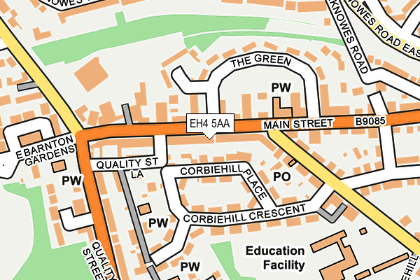EH4 5AA map - OS OpenMap – Local (Ordnance Survey)
