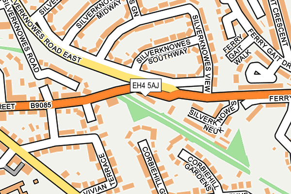 EH4 5AJ map - OS OpenMap – Local (Ordnance Survey)