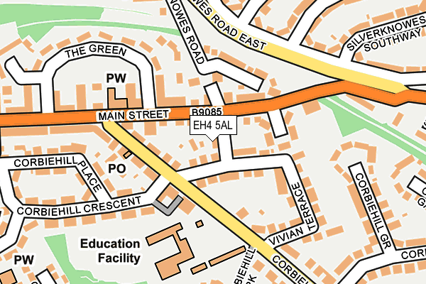 EH4 5AL map - OS OpenMap – Local (Ordnance Survey)
