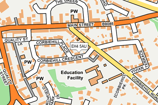 EH4 5AU map - OS OpenMap – Local (Ordnance Survey)