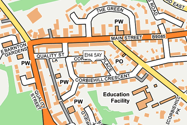 EH4 5AY map - OS OpenMap – Local (Ordnance Survey)