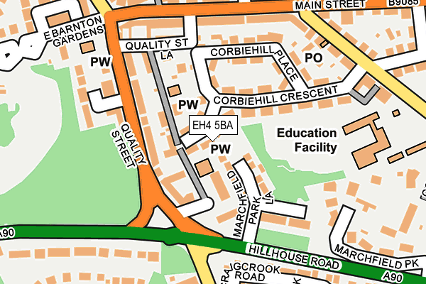 EH4 5BA map - OS OpenMap – Local (Ordnance Survey)