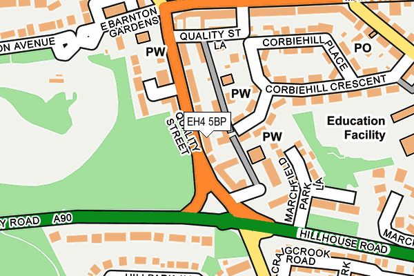 EH4 5BP map - OS OpenMap – Local (Ordnance Survey)
