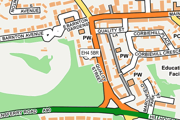 EH4 5BR map - OS OpenMap – Local (Ordnance Survey)